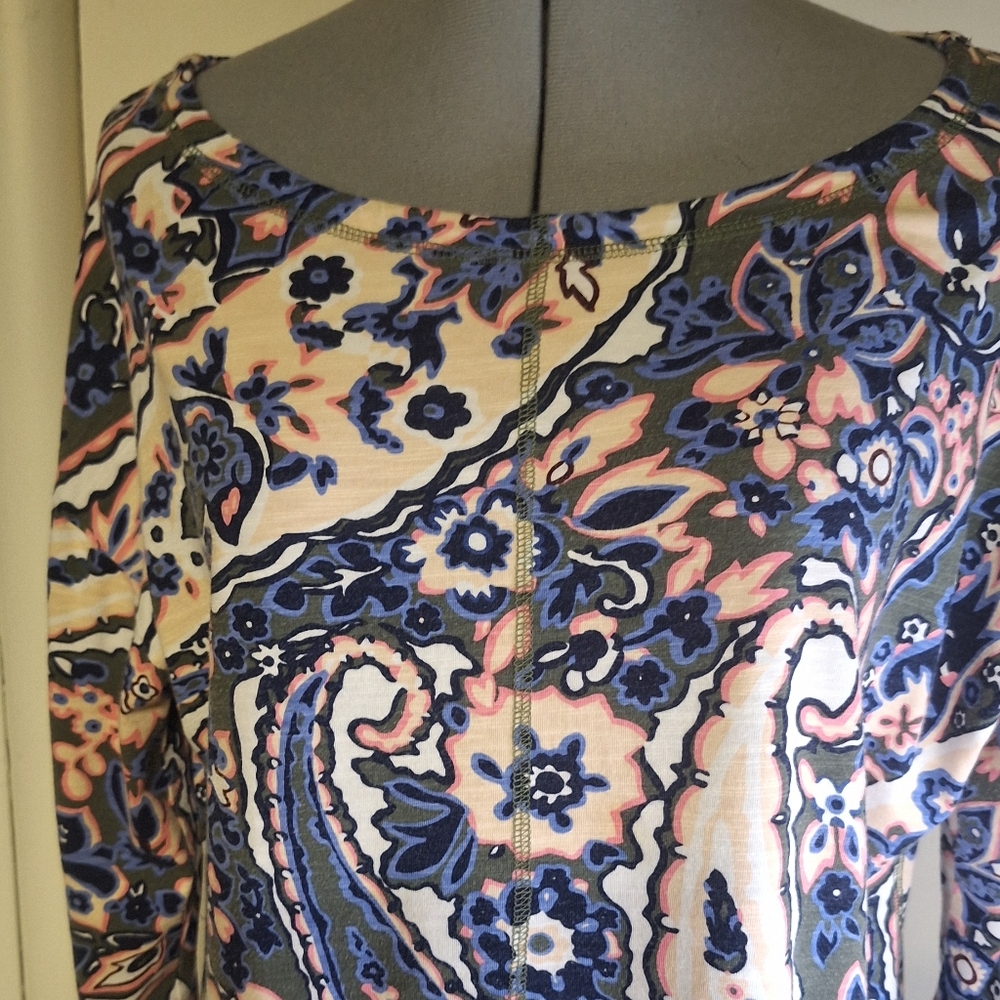 Talbots Multicolor Paisley Tunic Size Large